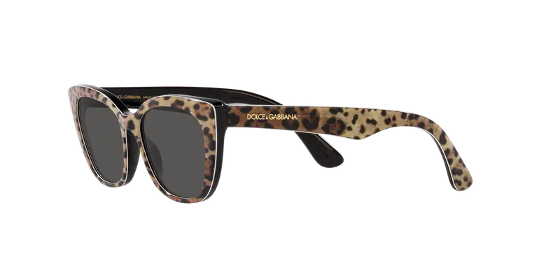 Dolce & Gabbana Bambino DX4427 316387 Occhiali da sole Acetato Nero Grigio Cat Eye Normale miniatura 3