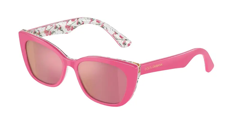 Dolce & Gabbana Bambino DX4427  3207/Z Occhiali da sole Acetato Rosa Rosa Cat Eye Specchiate