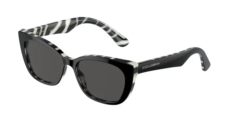 Dolce & Gabbana Bambino DX4427  337287 Occhiali da sole Acetato Nero Grigio Cat Eye Normale