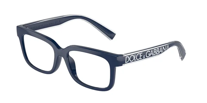 Dolce & Gabbana Bambino DX5002  3094 Montature da vista Iniettato Blu Trasparente Squadrata Normale