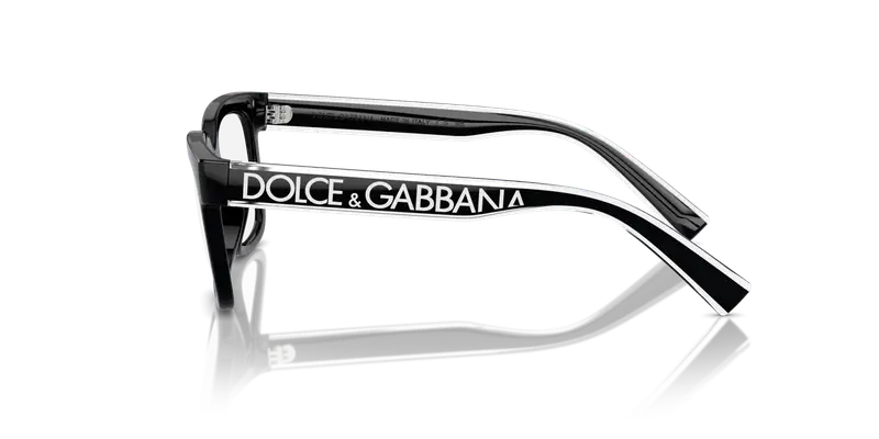 Dolce & Gabbana Bambino DX5002 501 Montature da vista Iniettato Nero Trasparente Squadrata Normale miniatura 3