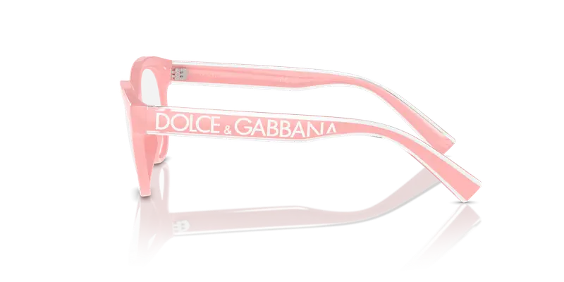 Dolce & Gabbana Bambino DX5003 3098 Montature da vista Iniettato Rosa Trasparente Pantos Normale miniatura 3