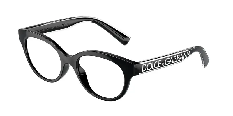 Dolce & Gabbana Bambino DX5003  501 Montature da vista Iniettato Nero Trasparente Pantos Normale