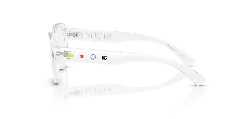 Dolce & Gabbana Bambino DX5004U 3133 Montature da vista Iniettato Trasparente Trasparente Rotonda Normale miniatura 3