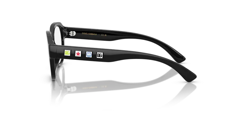 Dolce & Gabbana Bambino DX5004U 501 Montature da vista Iniettato Nero Trasparente Rotonda Normale miniatura 3