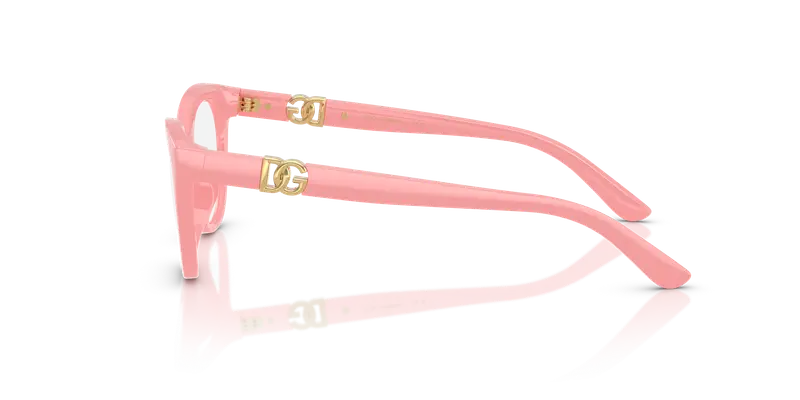 Dolce & Gabbana Bambino DX5005U 3098 Montature da vista Iniettato Rosa Trasparente Farfalla Normale miniatura 3