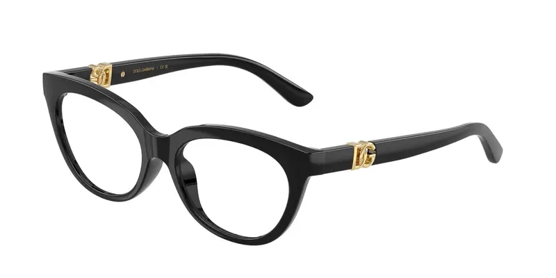 Dolce & Gabbana Bambino DX5005U  501 Montature da vista Iniettato Nero Trasparente Farfalla Normale