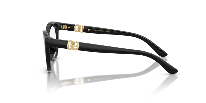 Dolce & Gabbana Bambino DX5005U 501 Montature da vista Iniettato Nero Trasparente Farfalla Normale miniatura 3