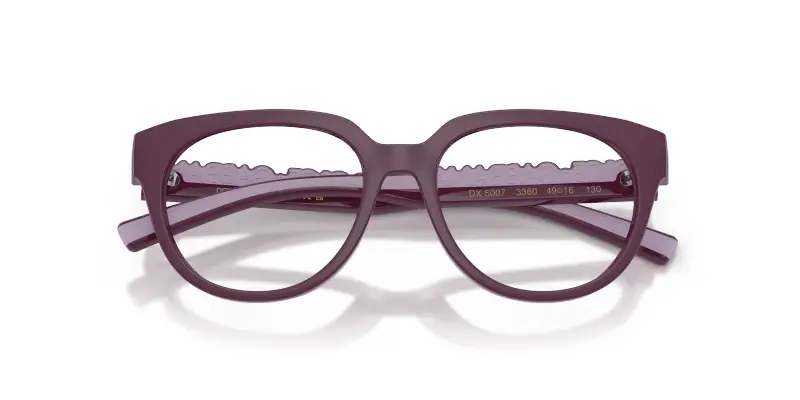 Bambino DX5007 3360 Montature da vista Iniettato Viola Trasparente Pantos Normale miniatura 2