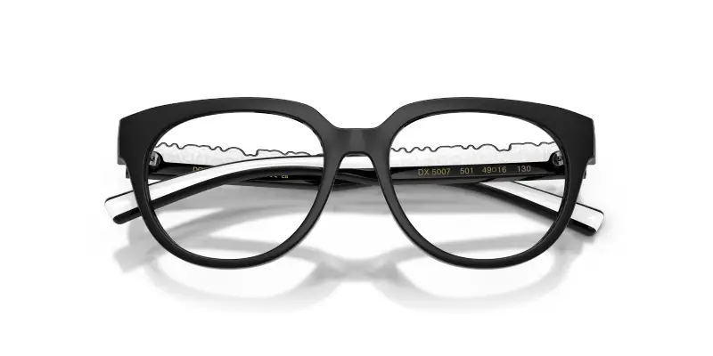 Bambino DX5007 501 Montature da vista Iniettato Nero Trasparente Pantos Normale miniatura 2