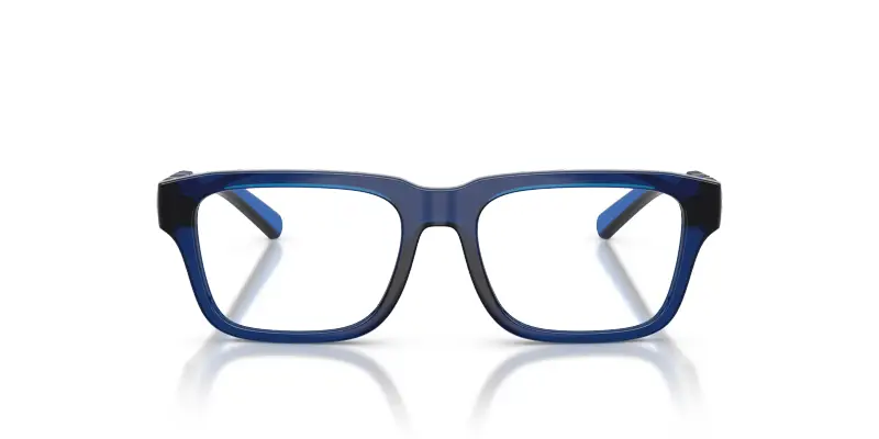 Bambino DX5008 3009 Montature da vista Iniettato Blu Trasparente Squadrata Normale miniatura 3