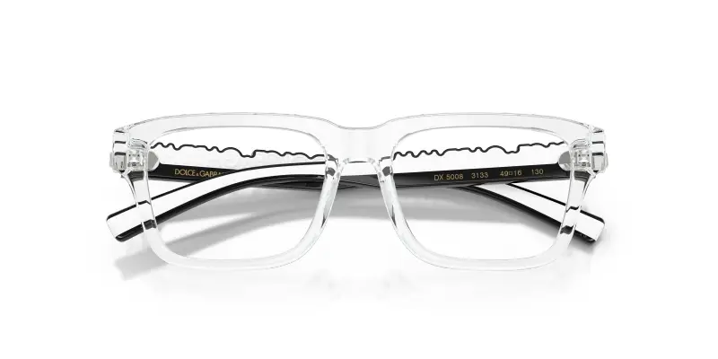 Bambino DX5008 3133 Montature da vista Iniettato Trasparente Trasparente Squadrata Normale miniatura 2