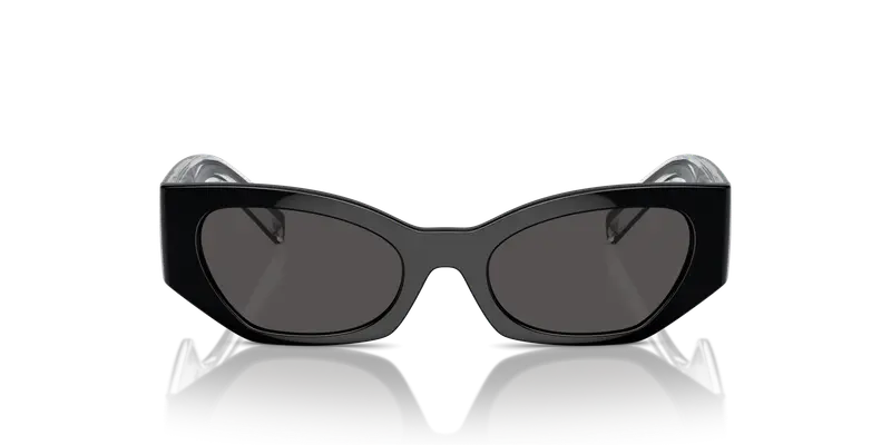 Dolce & Gabbana Bambino DX6003 501/87 Occhiali da sole Iniettato Nero Grigio Cat Eye Normale miniatura 2