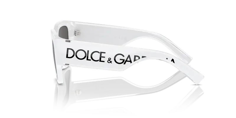 Dolce & Gabbana Bambino DX6004 331287 Occhiali da sole Iniettato Bianco Grigio Squadrata Normale miniatura 3