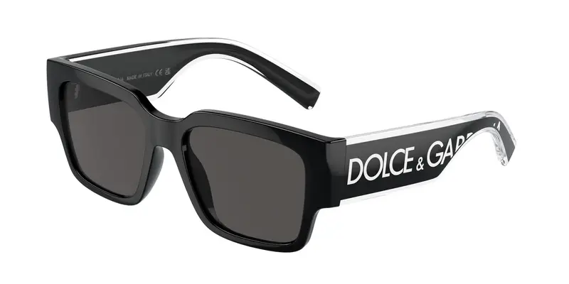 Dolce & Gabbana Bambino DX6004  501/87 Occhiali da sole Iniettato Nero Grigio Squadrata Normale