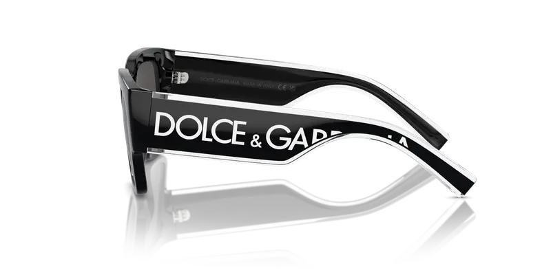 Dolce & Gabbana Bambino DX6004 501/87 Occhiali da sole Iniettato Nero Grigio Squadrata Normale miniatura 3