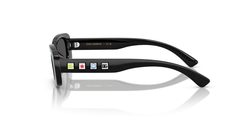 Dolce & Gabbana Bambino DX6006U 501/87 Occhiali da sole Iniettato Nero Grigio Squadrata Normale miniatura 3