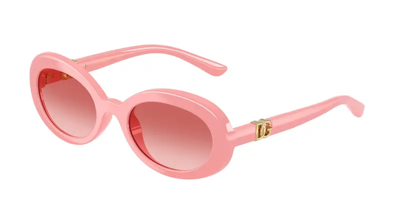 Dolce & Gabbana Bambino DX6007U  30982B Occhiali da sole Iniettato Rosa Rosa Rotonda Normale Sfumato