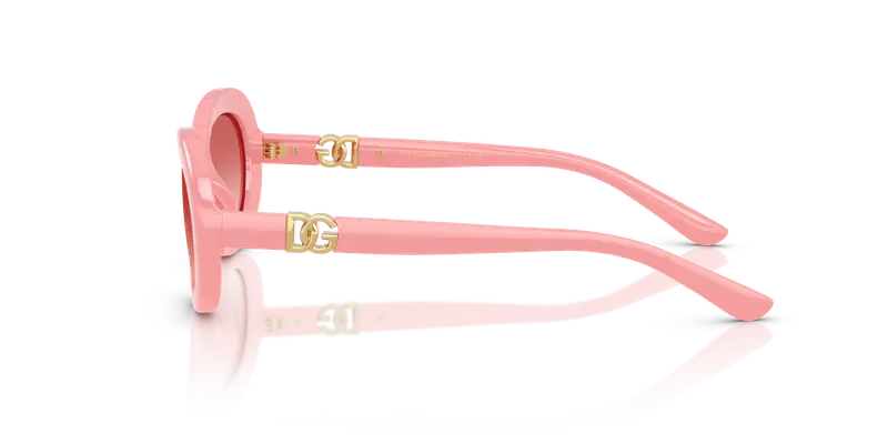 Dolce & Gabbana Bambino DX6007U 30982B Occhiali da sole Iniettato Rosa Rosa Rotonda Normale Sfumato miniatura 3