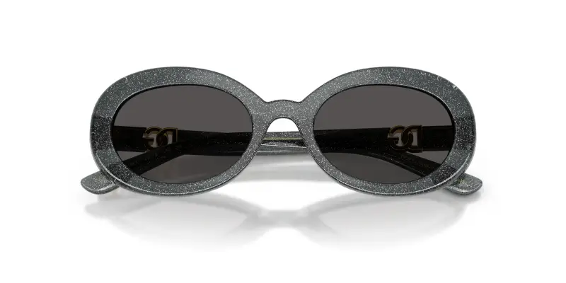 Bambino DX6007U 324187 Occhiali da sole Iniettato Nero Grigio Rotonda Normale miniatura 2