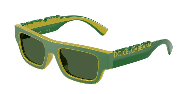 Bambino DX6011 346771 Occhiali da sole Iniettato Verde Verde Squadrata Normale