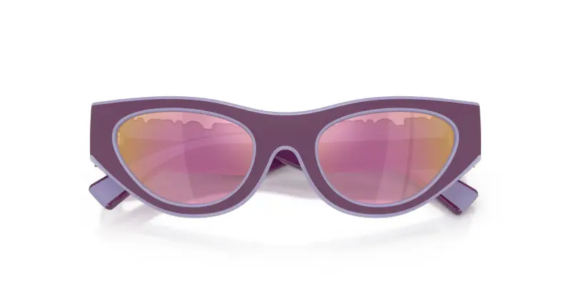 Bambino DX6012 33601T Occhiali da sole Iniettato Blu Rosa Cat Eye Specchiate miniatura 2