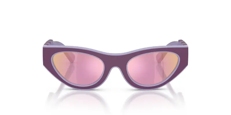 Bambino DX6012 33601T Occhiali da sole Iniettato Blu Rosa Cat Eye Specchiate miniatura 3