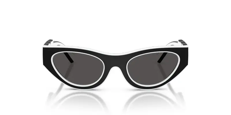 Bambino DX6012 345787 Occhiali da sole Iniettato Nero Grigio Cat Eye Normale miniatura 3