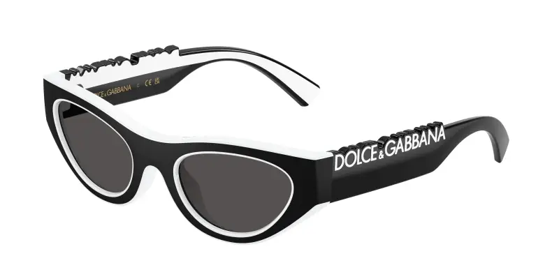 Bambino DX6012 345787 Occhiali da sole Iniettato Nero Grigio Cat Eye Normale