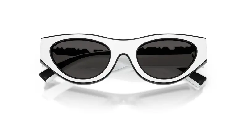 Bambino DX6012 346587 Occhiali da sole Iniettato Nero Grigio Cat Eye Normale miniatura 2