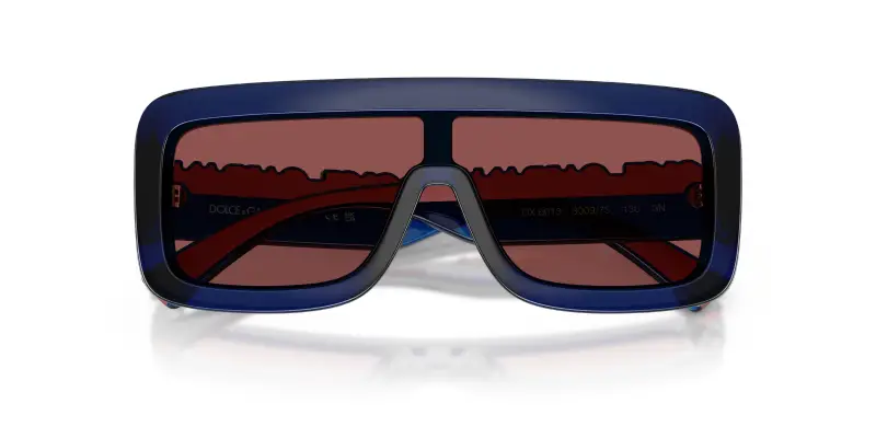 Bambino DX6013 300975 Occhiali da sole Iniettato Blu Viola Squadrata Normale miniatura 2