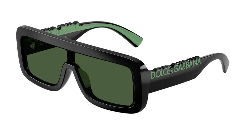 Bambino DX6013 501/71 Occhiali da sole Iniettato Nero Verde Squadrata Normale