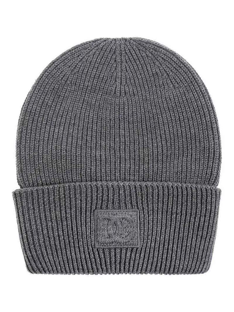 Berretto Con Applicazione Logo Grigio