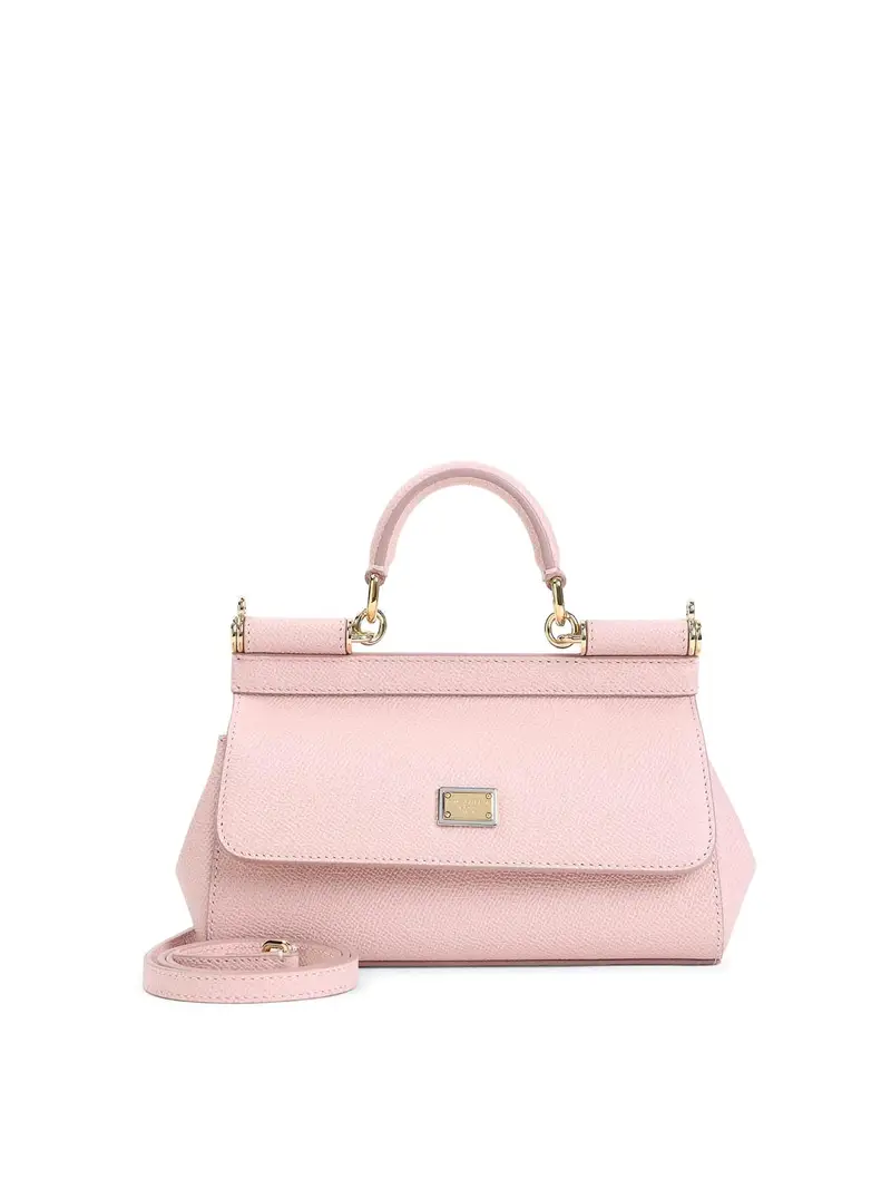 Borsa Sicily piccola con manico superiore Rosa