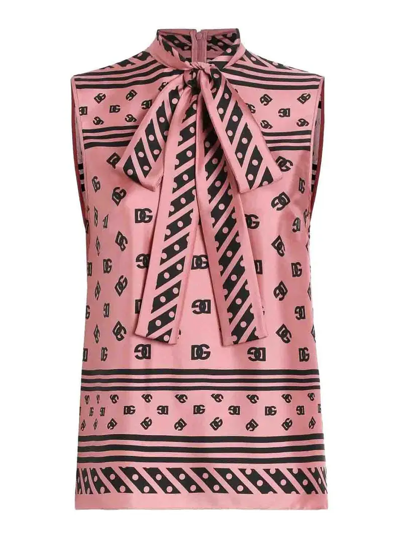 Camicetta con stampa logo Color Carne E Neutri