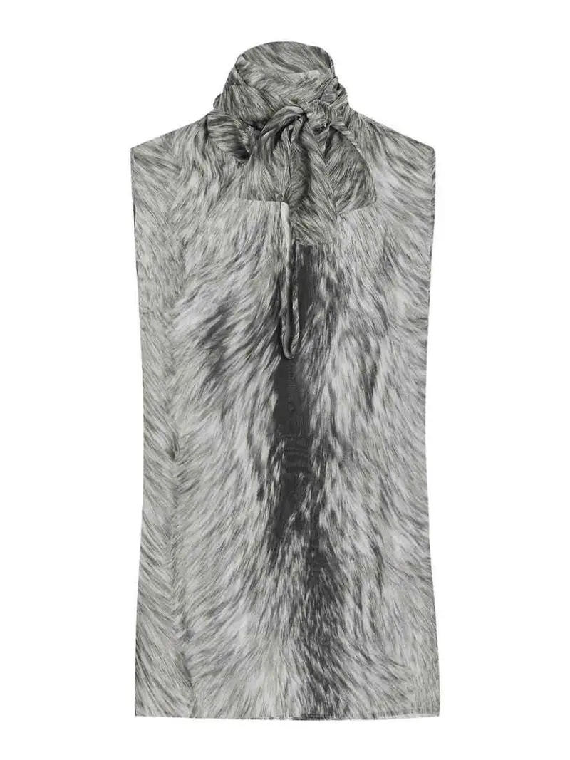 Camicia Con Nodo Grigio