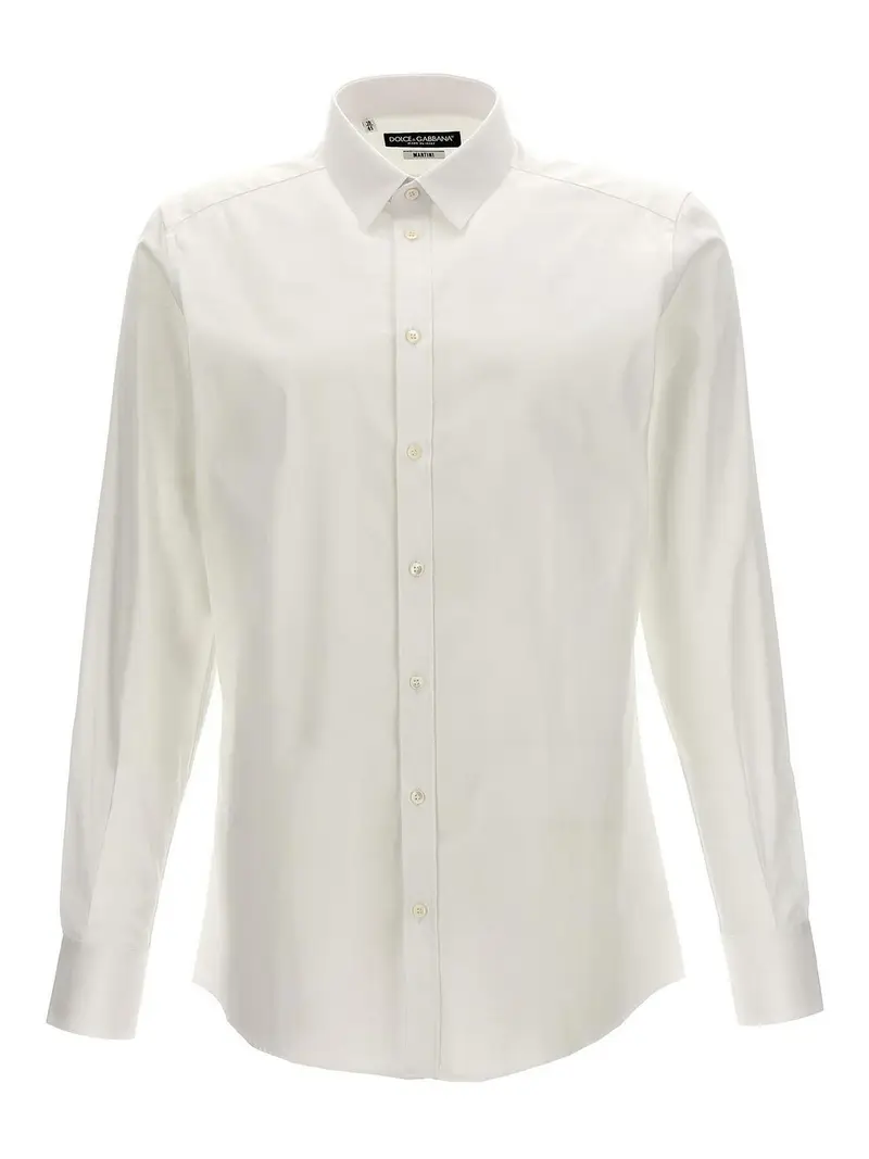 Camicia con ricamo logo Bianco