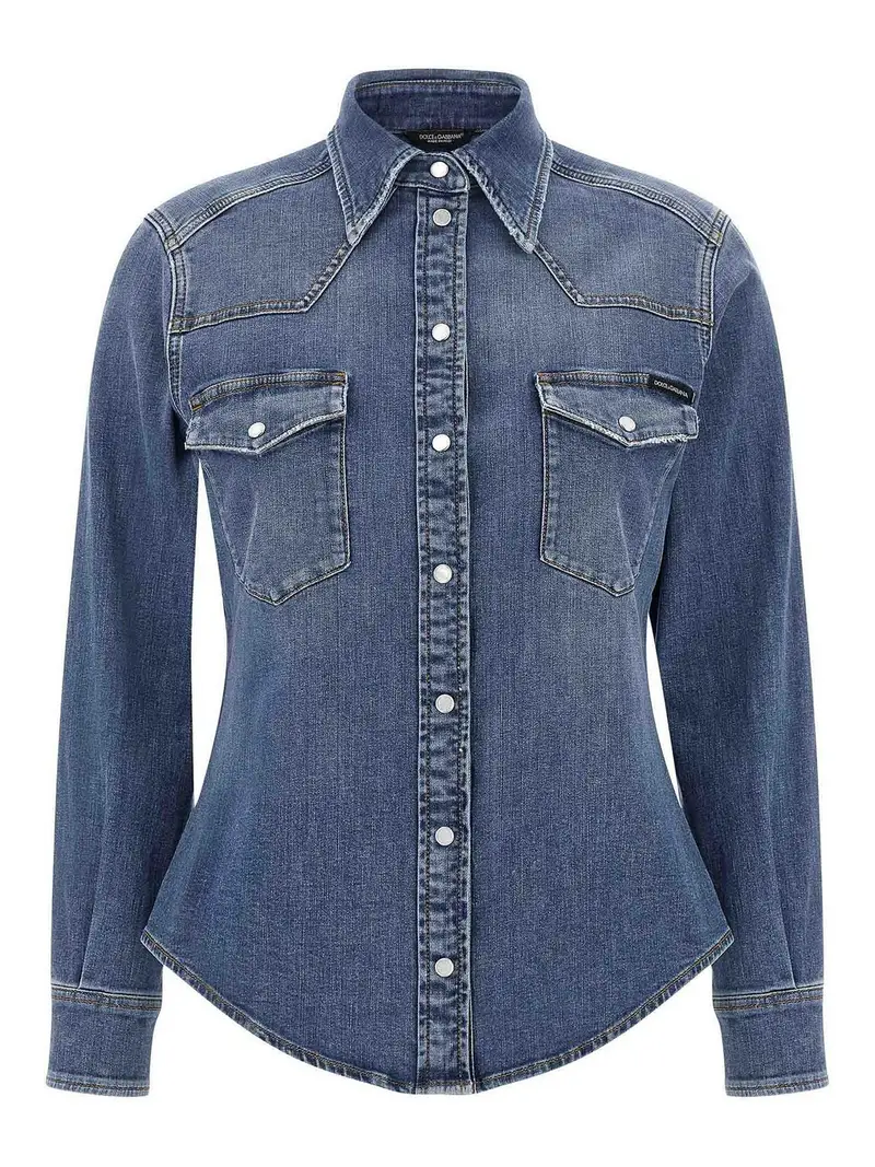 Camicia di denim Blu