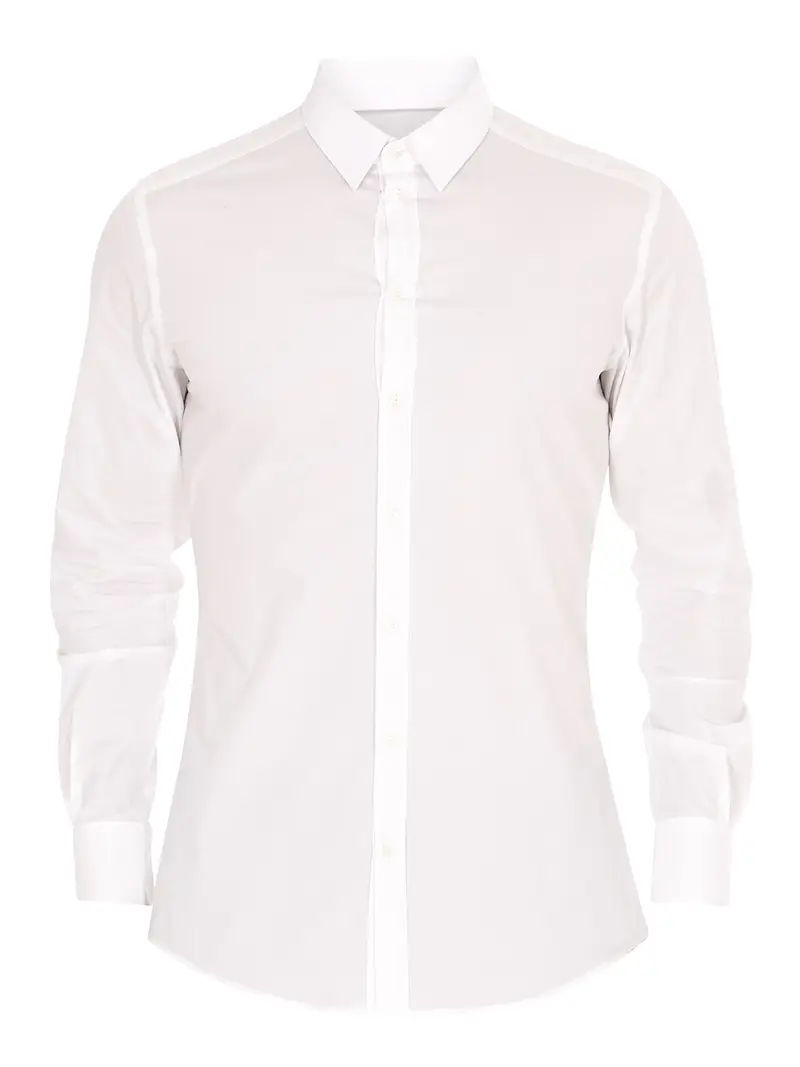 Camicia in misto cotone Bianco