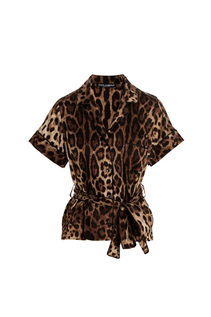Camicia Leopard Marrone