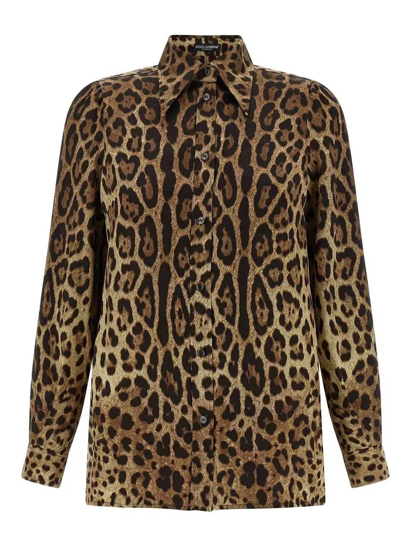 Camicia Leopardo Marrone