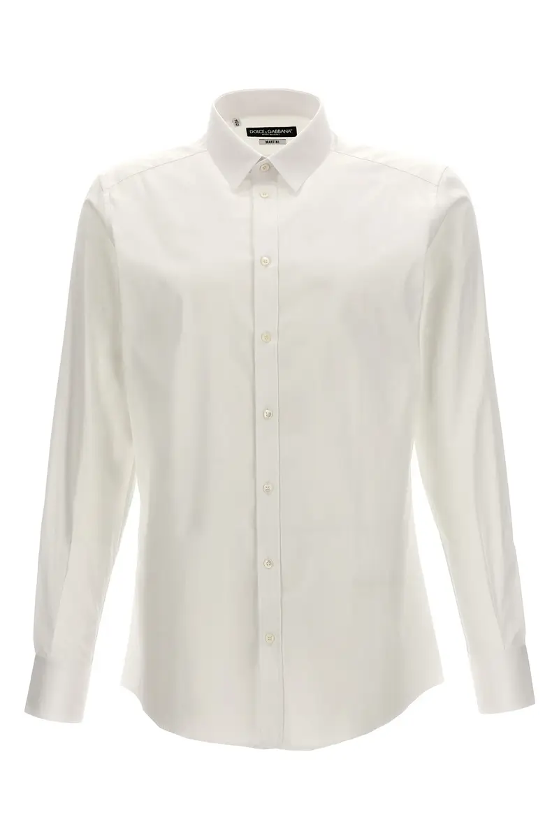 Camicia Ricamo Logo Bianco