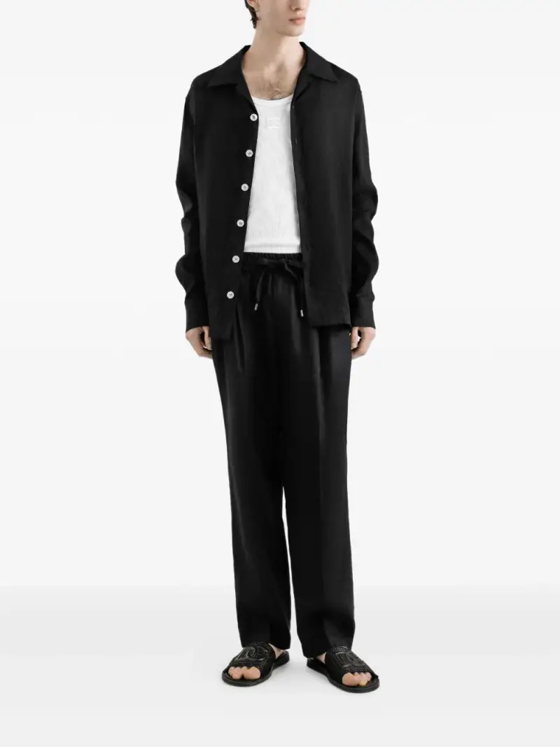 Canotta Dolce & Gabbana in Cotone Bianco con Logo Ricamato miniatura 2