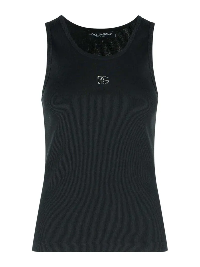 Canotta In Vetro Tessile E Polyetsere Nero