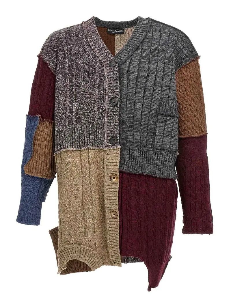 Cardigan patchwork Multicolore