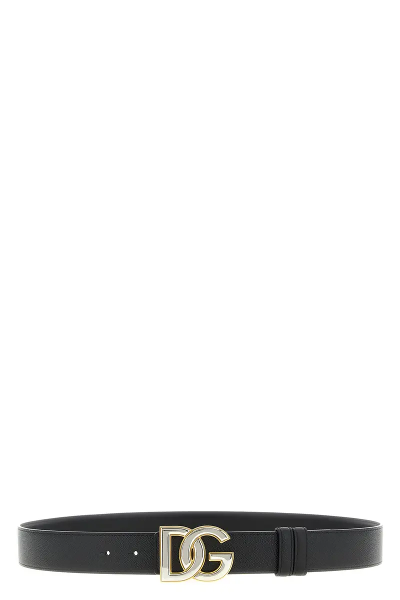 Cintura Reversibile Dg Incrociato Nero