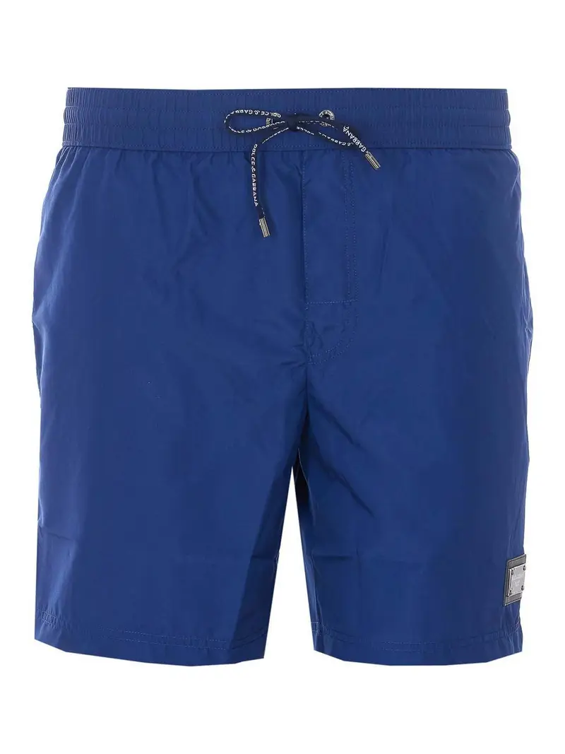 Costumi da bagno con logo placcato Blu