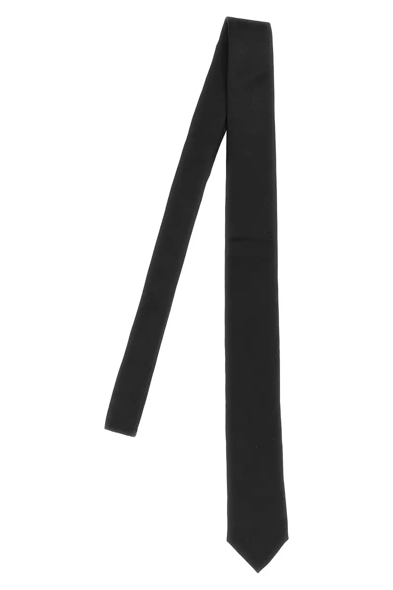 Cravatta Logo Jacquard Nero