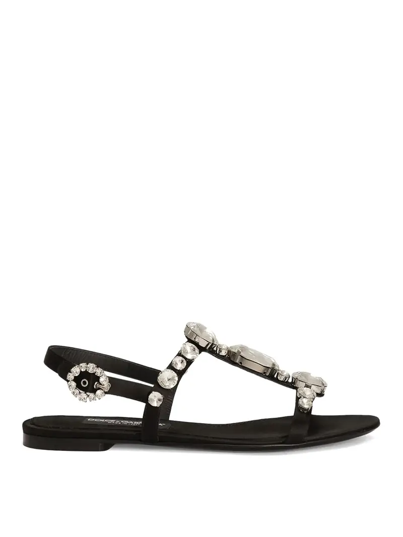 Dolce & amp Gabbana Line Jewel Sandal Nero