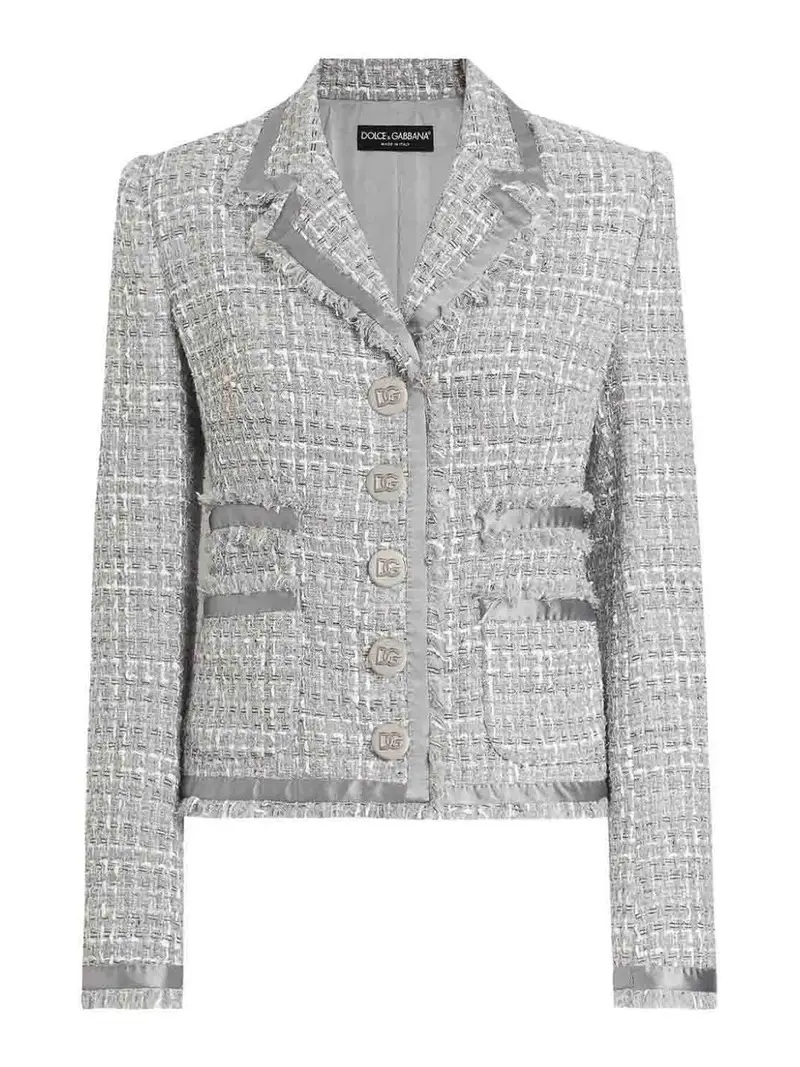 Dolce & amp Gabbana Short Breasted Jacket Grigio